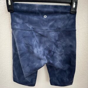 lululemon athletica Blue Bike Shorts with Moisture-Wicking Fabric